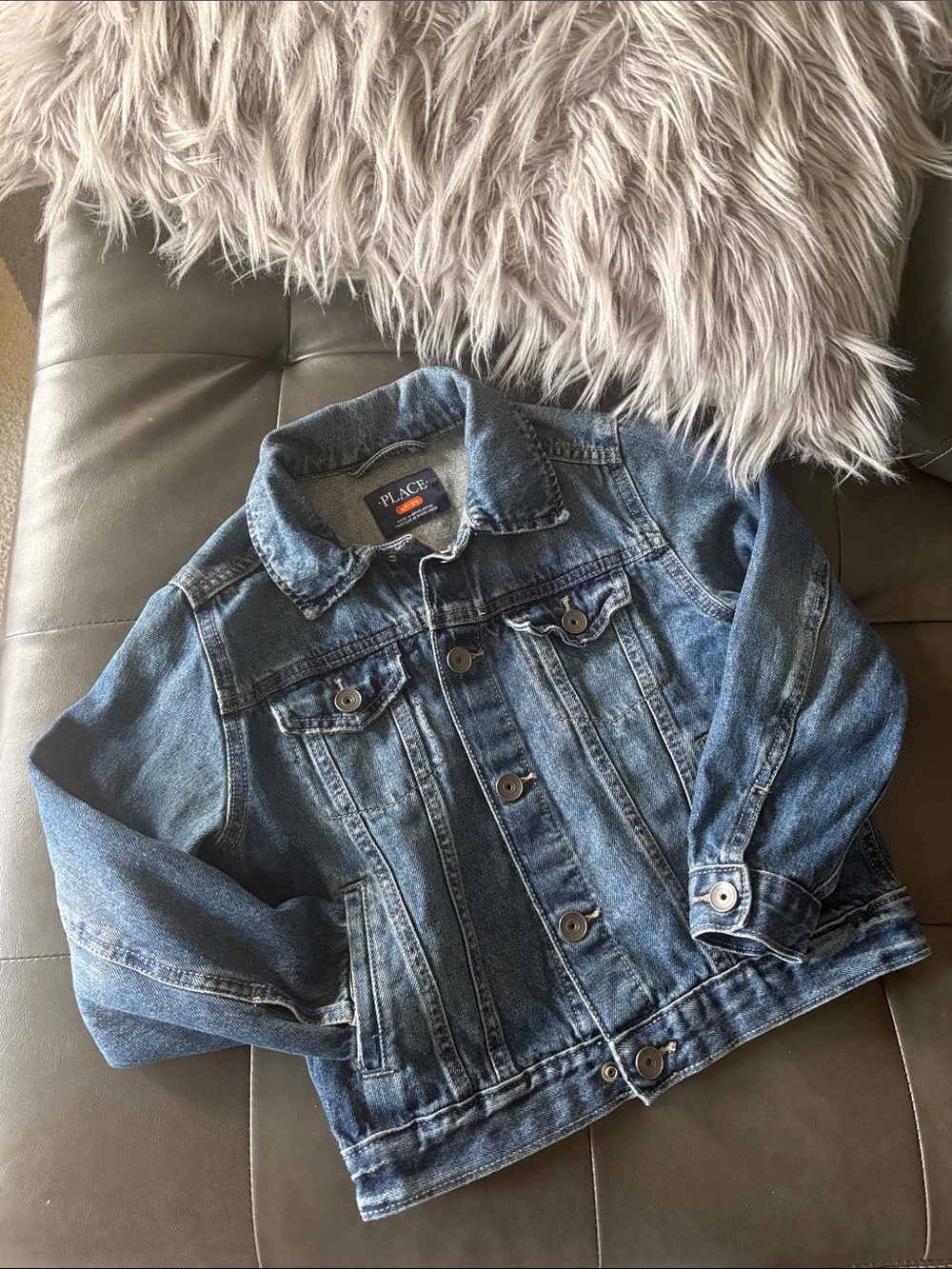 The Children's Place Dark Blue Denim Jacket for Kids